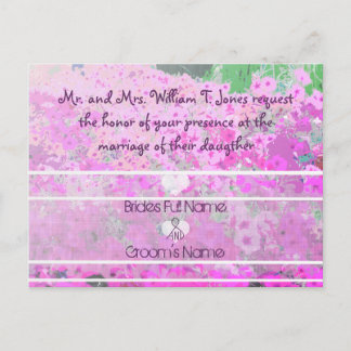 Painted Petunias Wedding Invitations
