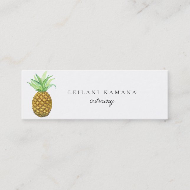 Painted Pineapple Mini Business Card (Front)