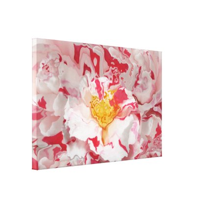 Painted Pink Camellia Abstract Art Print