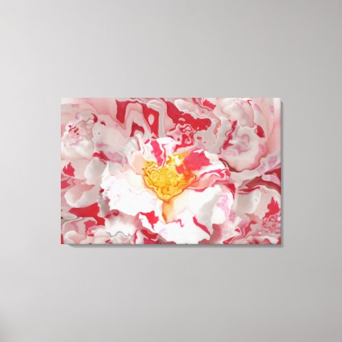 Painted Pink Camellia Abstract Art Print