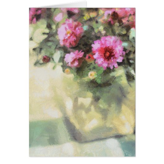 Painted Pink Mums Cards (Front)