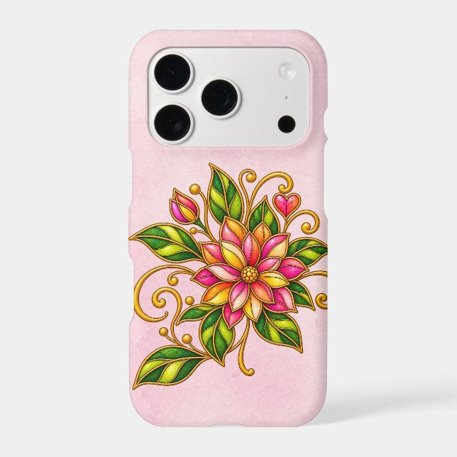 Painted Pink Petals  iPhone Case (Back)