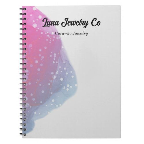 Painted Pink Rainbow Business Notebook