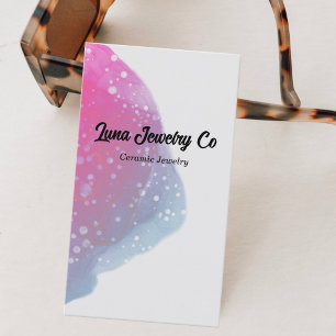 Painted Pink Rainbow Jewelry Business Card