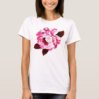 Painted Pink Rose T-Shirt