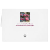 Painted Pink Roses Blank Card (Back Horizontal)
