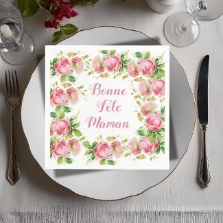 Painted Pink vintage roses -  French Mother's Day