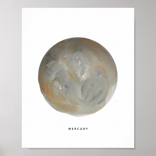 Painted Planet Mercury Art Print