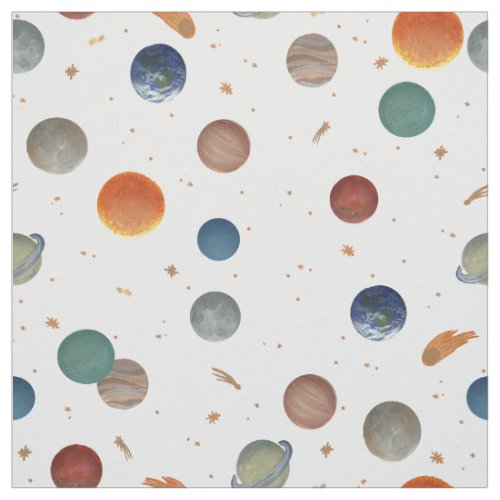 Painted Planets Fabric