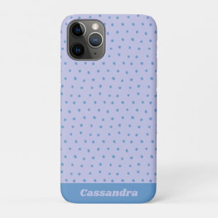 Painted Polka Dot Pattern in Lilac Personalized iPhone 11 Pro Case