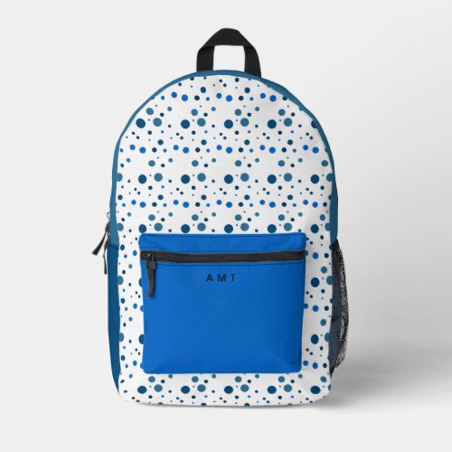 Painted Polka Dot Spots Personalized Name Colorful Printed Backpack