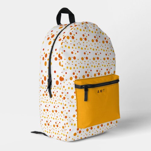 Painted Polka Dot Spots Personalized Name Colorful Printed Backpack