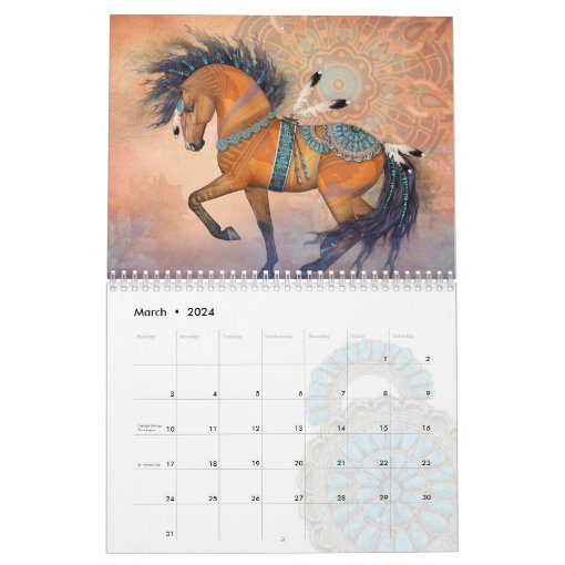 Painted Ponies 2 Calendar Zazzle