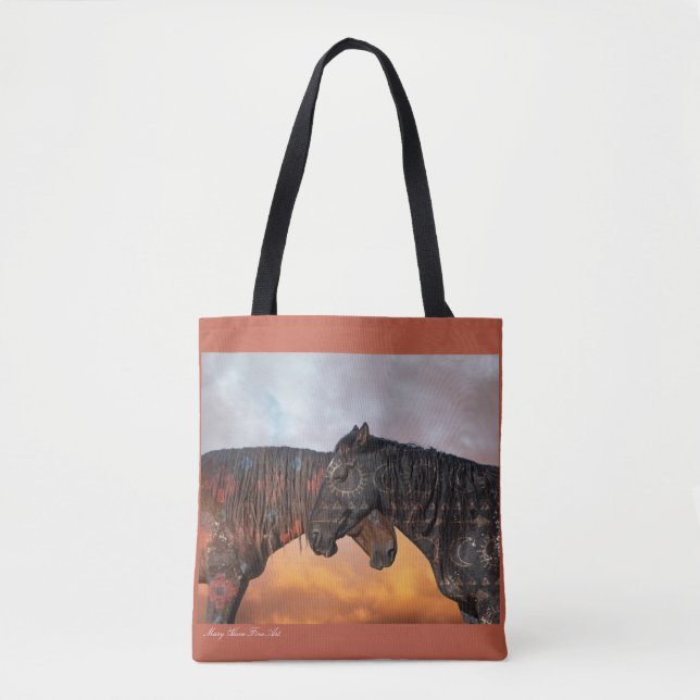 Painted Ponies Tote Bag (Front)