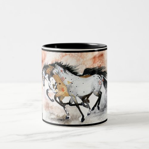 painted ponies Two_Tone coffee mug