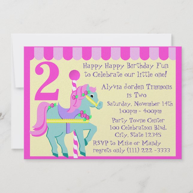Painted Pony/ Birthday Invitation (Front)