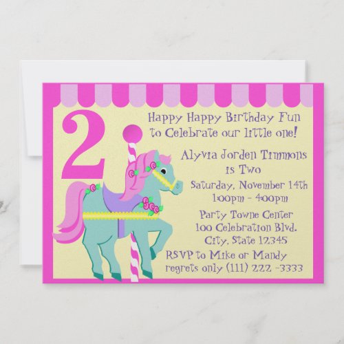 Painted Pony/ Birthday Personalized Invitation