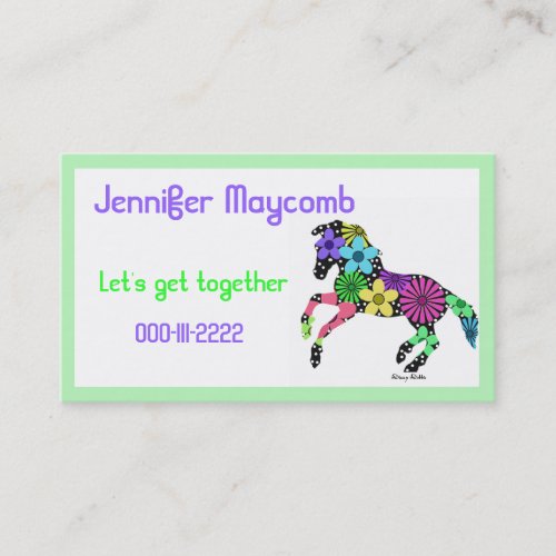 Painted Pony Calling Card Business Card Template