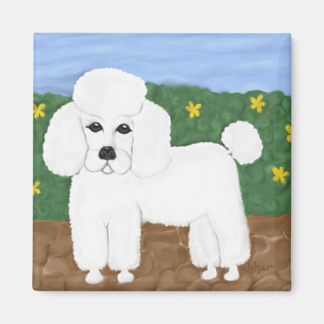 Painted Poodle Magnet (Front)