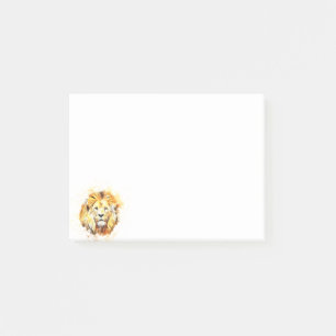Painted portrait of lion post-it notes