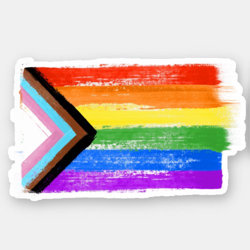 Painted Progress Pride Sticker