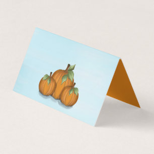 Painted Pumpkins Blank Place Card