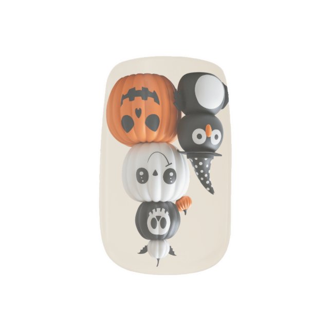 "Painted Pumpkins" for long nails Minx Nail Art (Left Thumb)