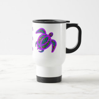 Painted Purple Turtle Travel Mugs