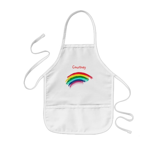 Painted Rainbow Art Smock Kids' Apron (Front)