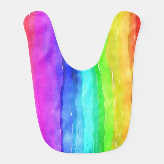 Painted Rainbow Baby Bib (Front)