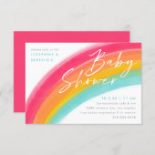Painted Rainbow Baby Shower Invitation (Front/Back)