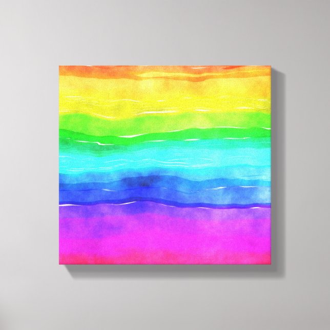Painted Rainbow Canvas Print (Front)