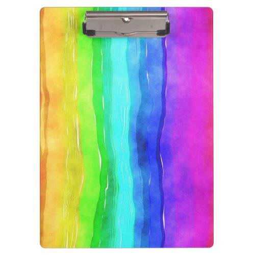 Painted Rainbow Clipboard
