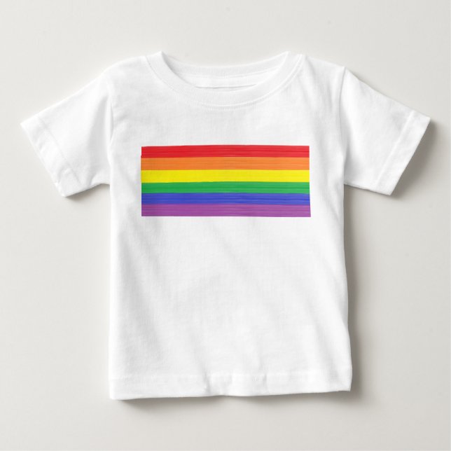 Painted Rainbow Flag Baby T-Shirt (Front)