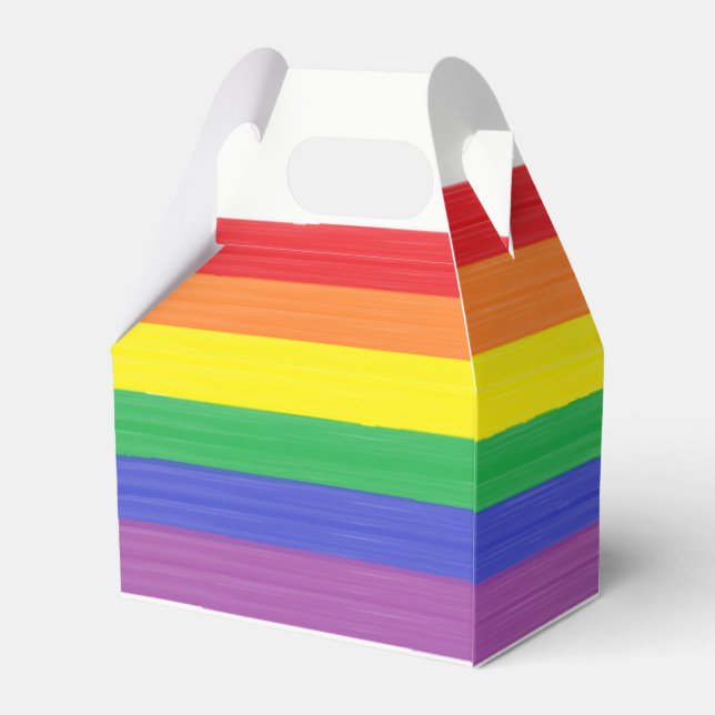 Painted Rainbow Flag Favor Boxes (Back Side)