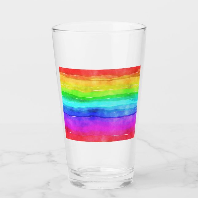 Painted Rainbow Glass (Front)