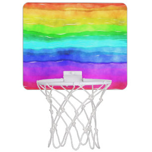 Painted Rainbow Mini Basketball Hoop