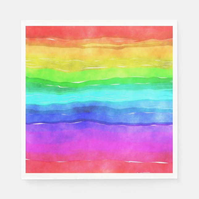 Painted Rainbow Napkins (Front)