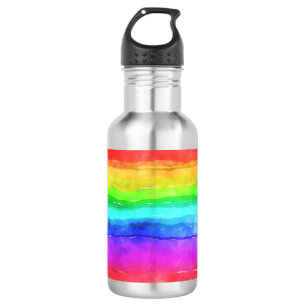 Painted Rainbow Stainless Steel Water Bottle