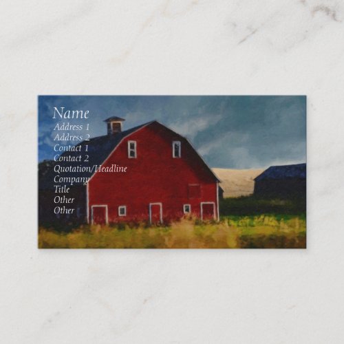 Painted Red Barn Business Card Template