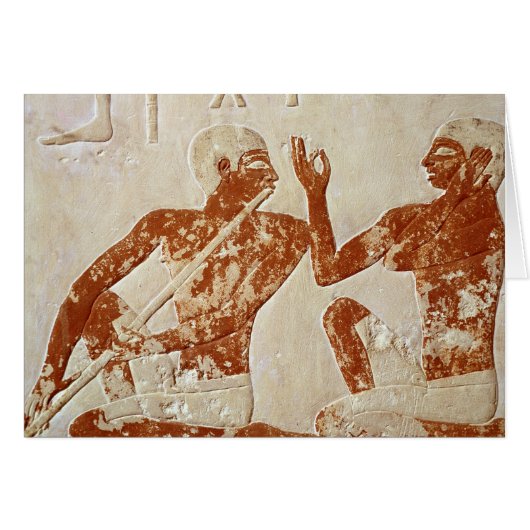 Painted relief depicting a flute player cards (Front Horizontal)