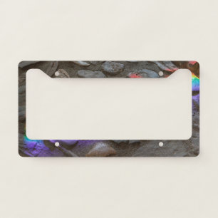 Painted Rock License Plate Frame