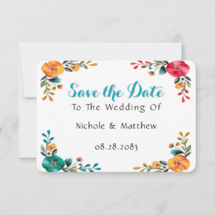 Painted Romance Wedding Save The Date