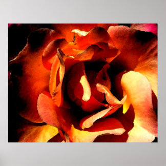 Painted Rose Poster