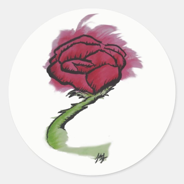 Painted Rose Sticker (Front)