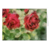 Painted Roses Greeting Card (Front Horizontal)