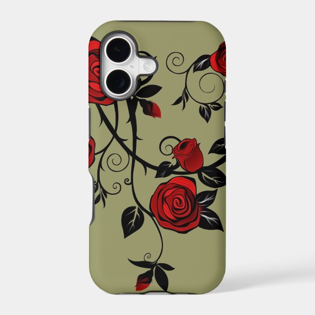 Painted Roses Iphone Case (Back)