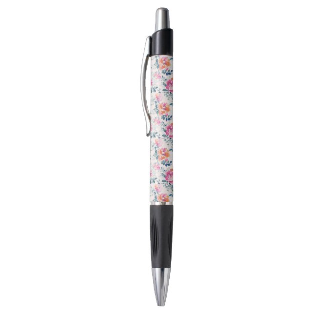 Painted Roses Pattern Pen (Top (Vertical))