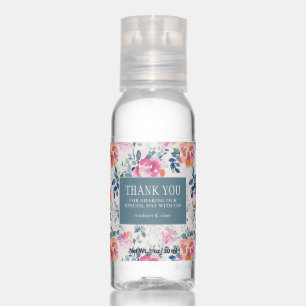 Painted Roses Pattern - Thank You Hand Sanitizer