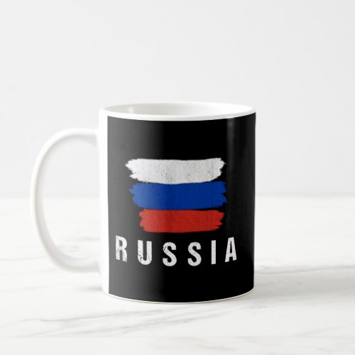 Painted Russia Flag Russian Flag Fan Coffee Mug